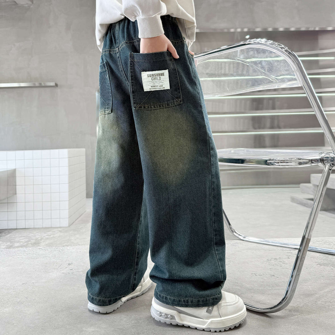 Damen weite Jeans im urbanen Stil mit praktischen Taschen Echo Archiv