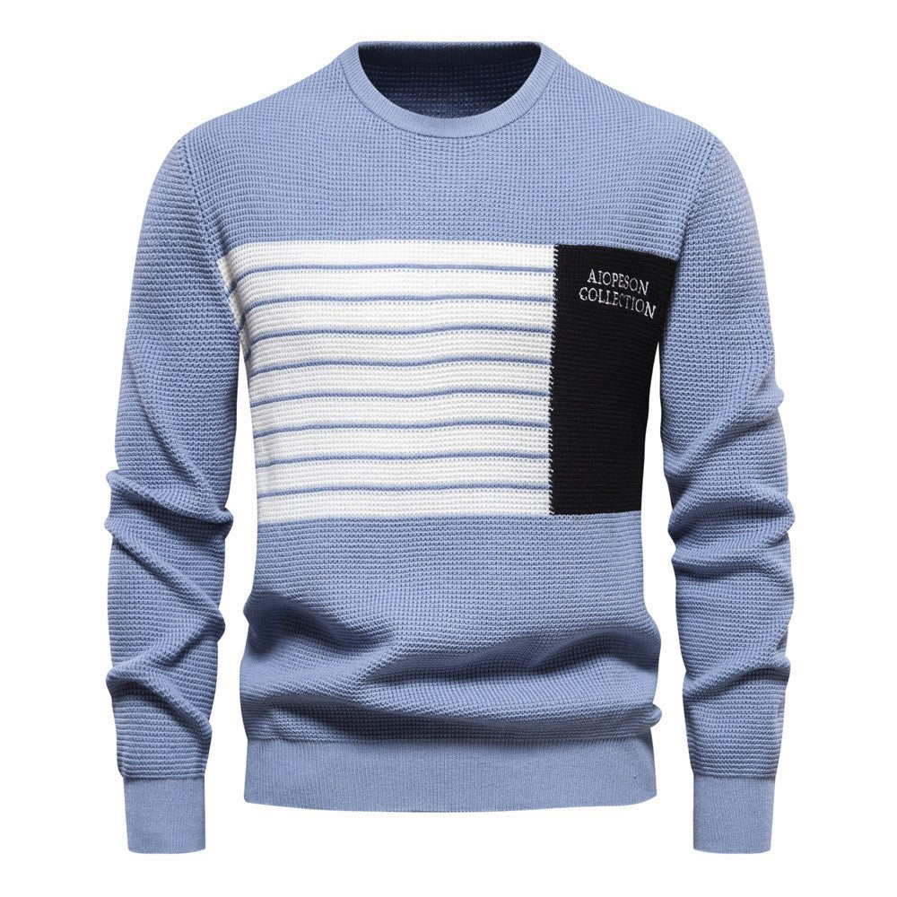 Herren Pullover mit modernem Strukturdesign und auffälligen Farbdetails Echoarchiv