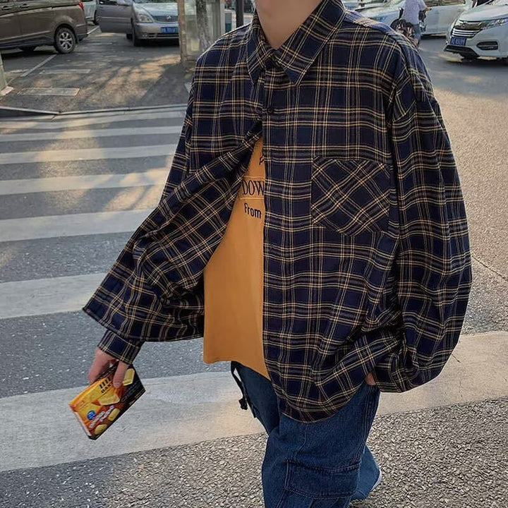 Damen Lässiges Karo-Hemd mit Brusttasche Echo Archiv