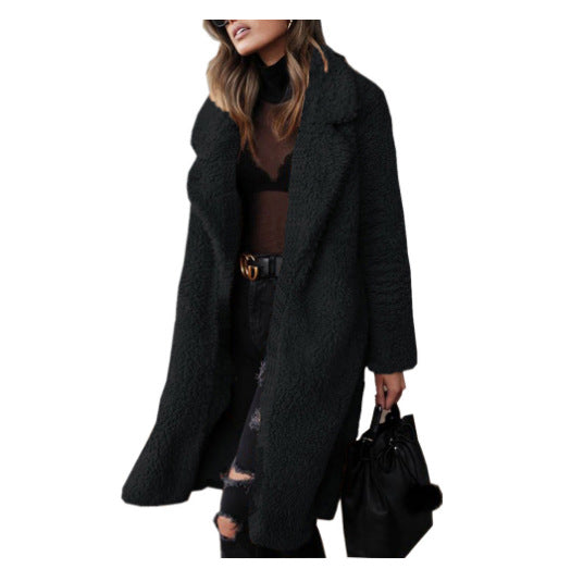 Damen Kuscheliger Teddy-Mantel mit großzügigem Schnitt und zwei praktischen Taschen Echoarchiv