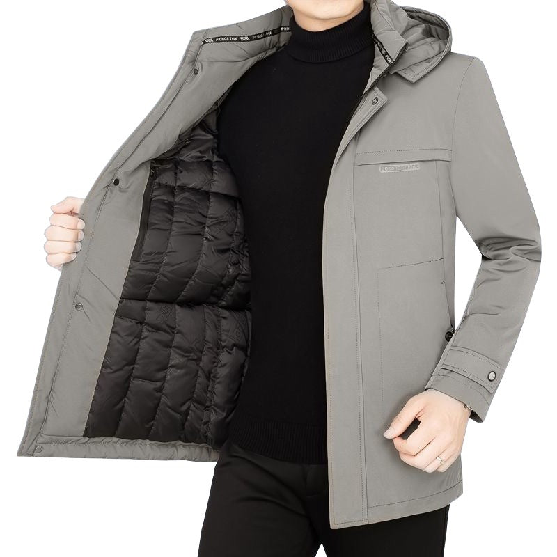 Herren Wasserabweisender Funktions-Mantel mit abnehmbarer Stepp-Innenjacke – Montevé