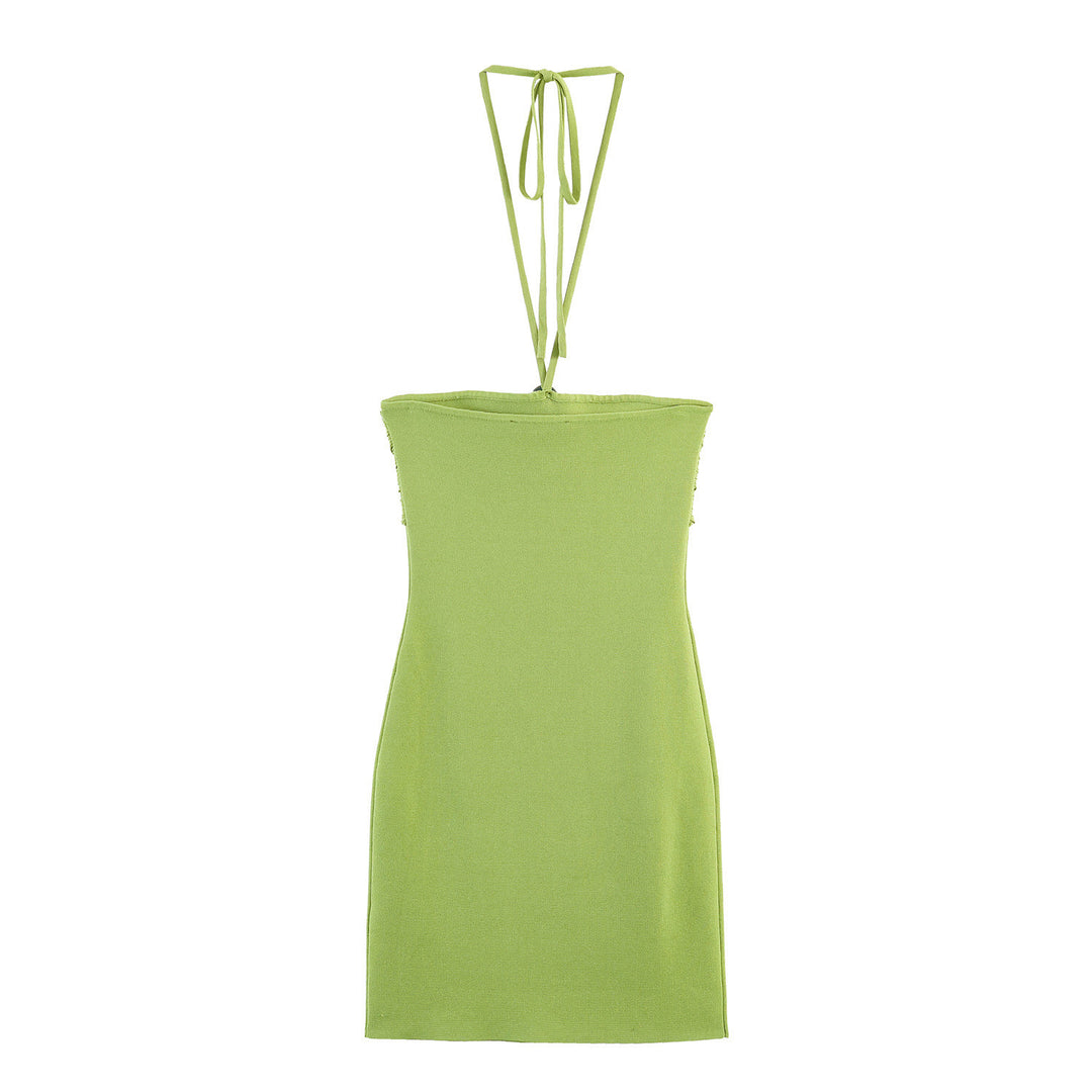Damen Minikleid mit raffinierten Rüschendetails und schickem Halterneck Echo Archiv