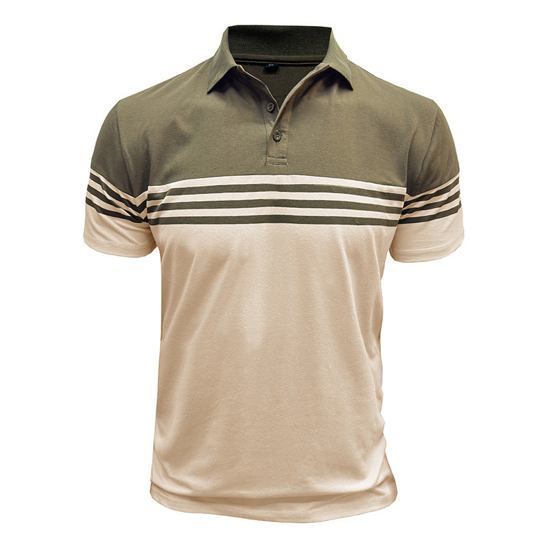 Herren Poloshirt mit modernem Streifendetail Echoarchiv
