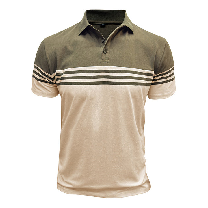 Herren Poloshirt mit modernem Streifendetail Echoarchiv
