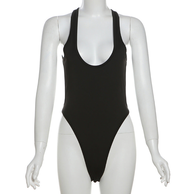 Damen Eleganter Hochschnitt Badeanzug Echo Archiv