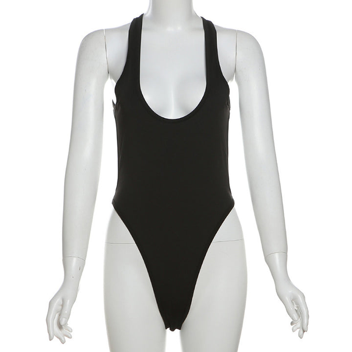 Damen Eleganter Hochschnitt Badeanzug Echo Archiv