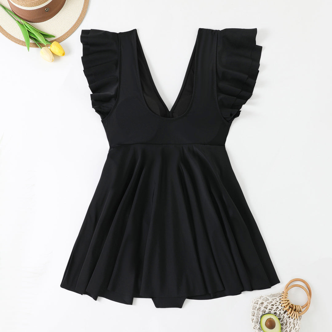 Damen elegantes Wickel-Badekleid Echo Archiv