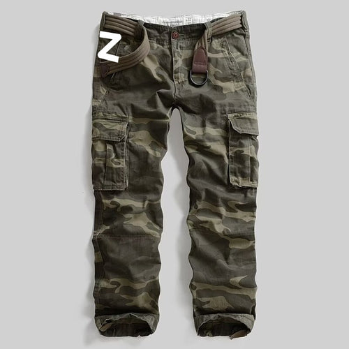 Herren Cargohose mit multifunktionalen Taschen und modernem Camouflagemuster Echoarchiv