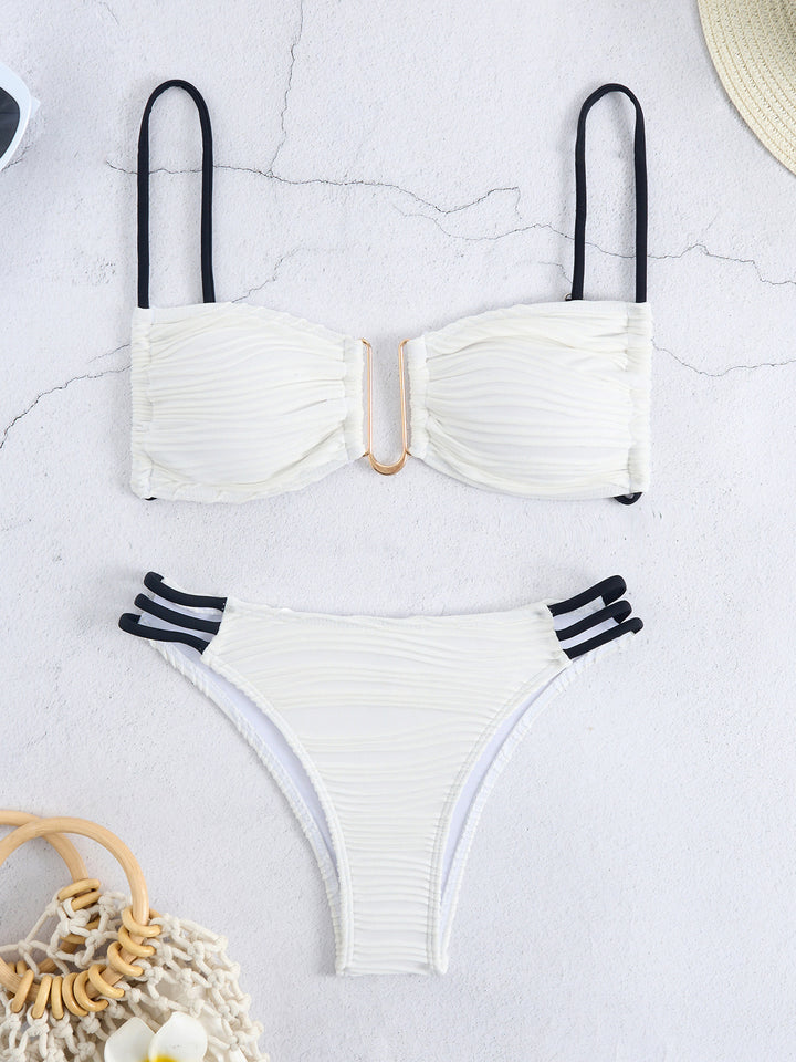 Damen Triangel-Bikini mit elegantem Raffungsdesign und modischen Trägerdetails Echo Archiv