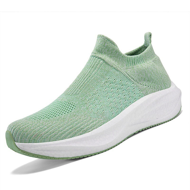 Damen Strick-Slip-On Sneaker mit nahtlosem Elastikschaft und dämpfender Plateau-Sohle Echoarchiv