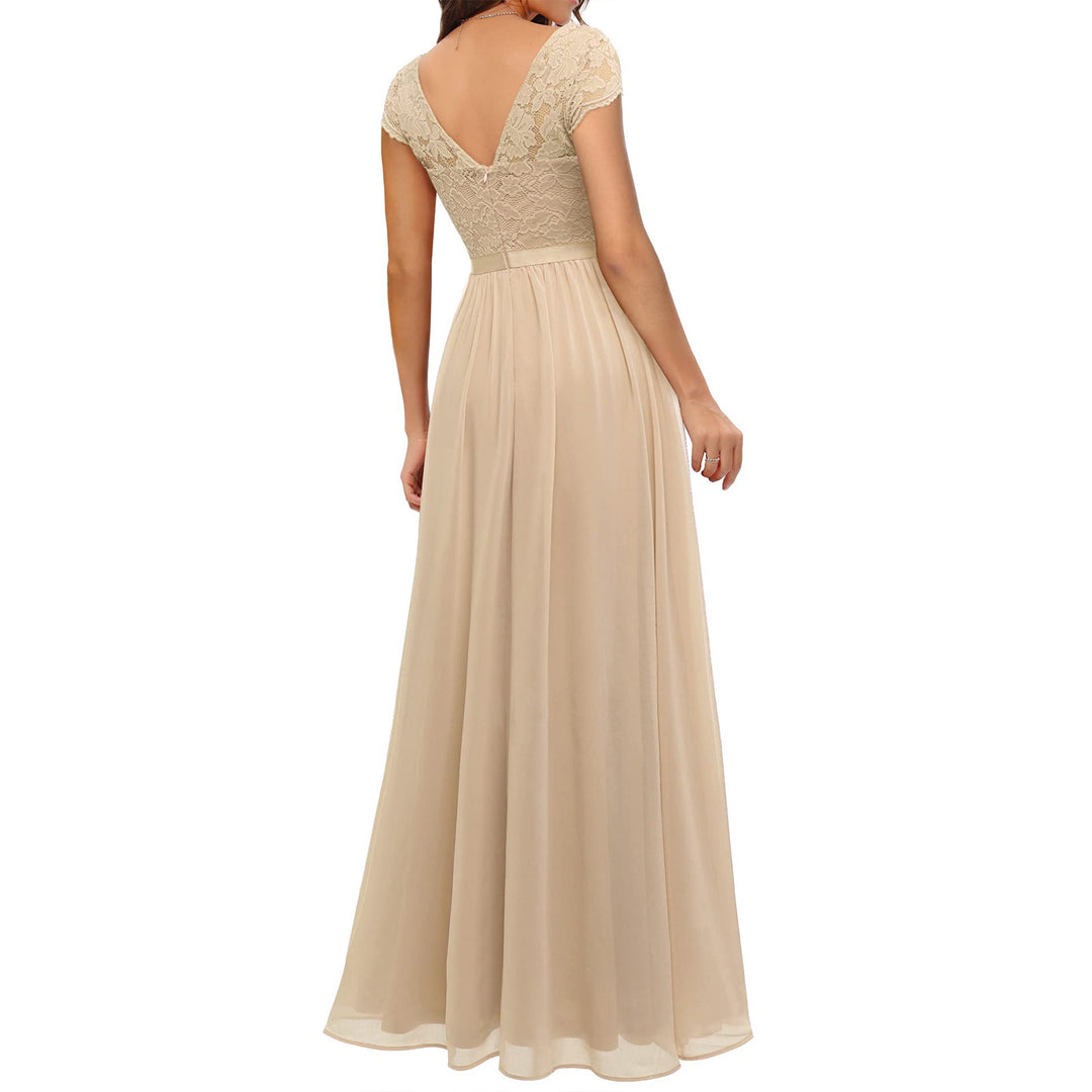 Damen Elegantes Spitzenkleid mit V-Ausschnitt Echo Archiv