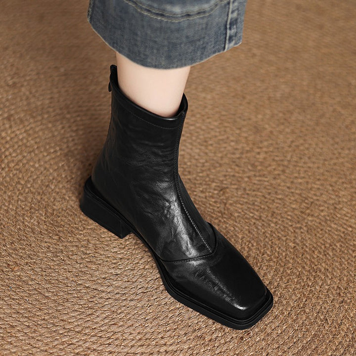 Damen Modische Stiefeletten mit Reißverschluss Echo Archiv