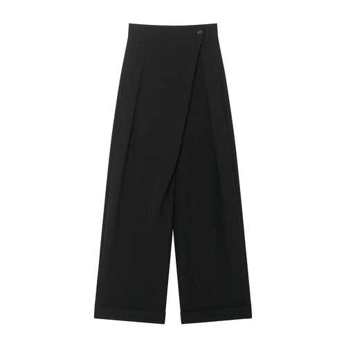 Damen Culotte‑Hose mit Wickel‑Front und weitem Bein Echoarchiv