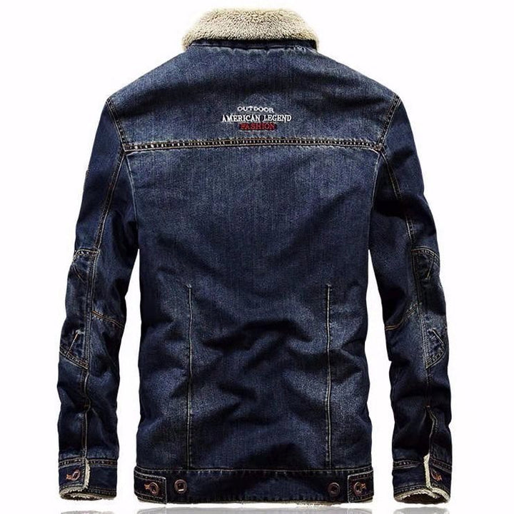 Herren Jeansjacke mit Sherpa‑Futter, wärmender Teddyinnenlage und klassischem Hemdkragen Echoarchiv