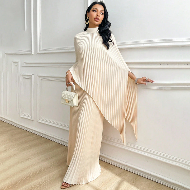Damen Elegant gefaltete Cape-Bluse Set Echo Archiv
