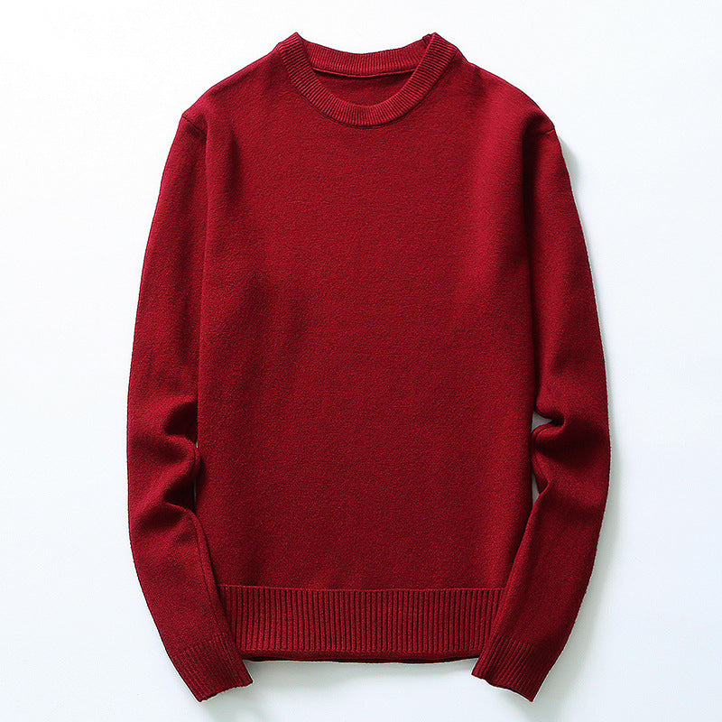 Herren fein gestrickter Pullover aus hochwertiger Baumwolle mit Rundhalsausschnitt Echoarchiv