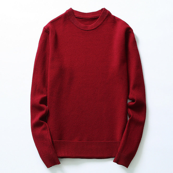 Herren fein gestrickter Pullover aus hochwertiger Baumwolle mit Rundhalsausschnitt Echoarchiv