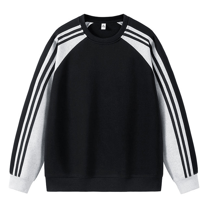 Herren sportlicher Raglan-Sweater mit mehrfarbigen Akzenten Echoarchiv