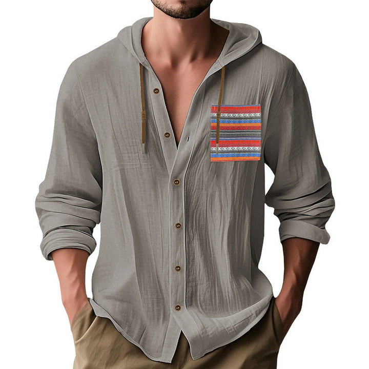 Herren lässiger Kapuzenjacke mit gestreiftem Design Echoarchiv