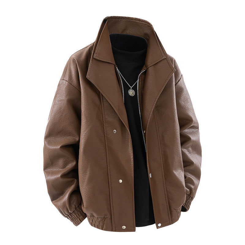 Herren lässige Kunstlederjacke Echoarchiv