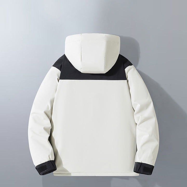 Herren Wasserabweisender Winterparka mit Kapuze, Thermoisolierung und kontrastierenden Schulterpaneelen Echo Archiv