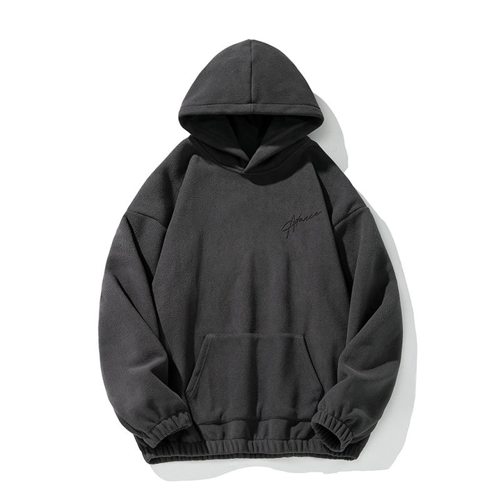Unisex Schwerer Fleece-Kapuzenpullover im Relaxed-Boxy-Schnitt mit Kängurutasche Echo Archiv