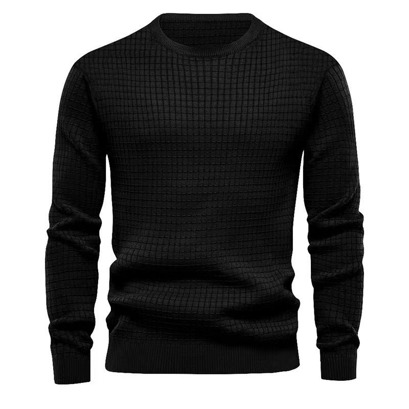Herren strukturierter Langarmpullover Echoarchiv