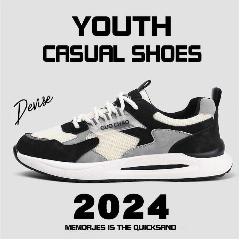 Unisex Moderne leichte Freizeit-Sneaker mit gepolstertem Komfortfußbett und atmungsaktivem Mesh-Overlay Echoarchiv