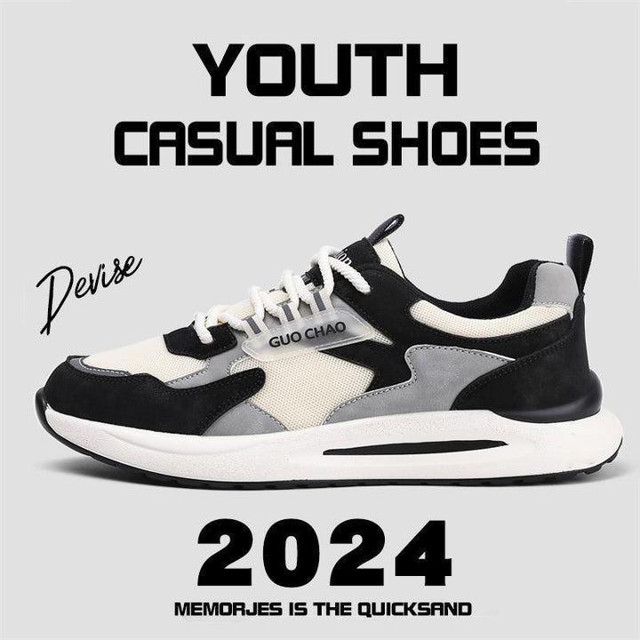 Unisex Moderne leichte Freizeit-Sneaker mit gepolstertem Komfortfußbett und atmungsaktivem Mesh-Overlay Echoarchiv
