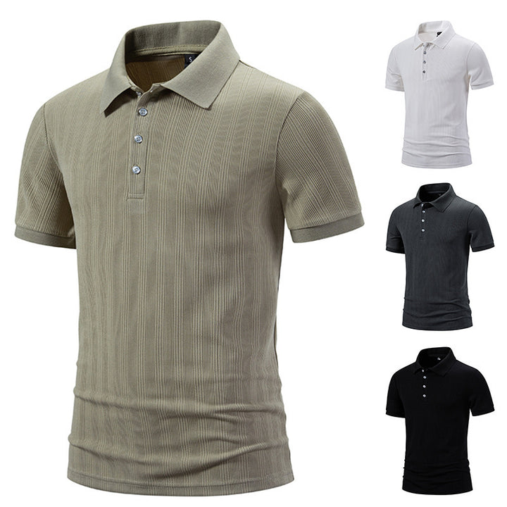 Herren Poloshirt mit strukturiertem Design und hochwertiger Baumwollmischung Echoarchiv