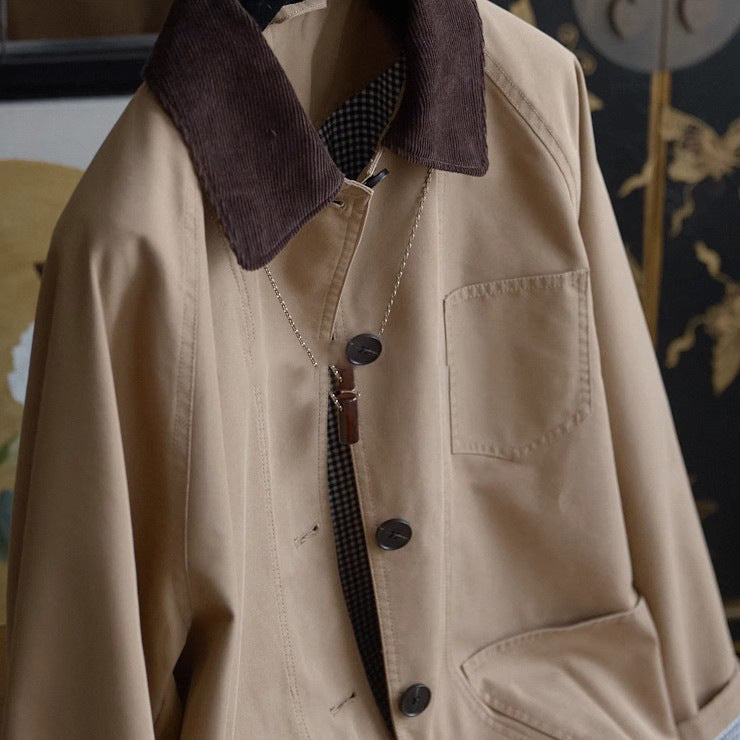 Damen Modische Übergangsjacke mit weichem Kragen Echoarchiv