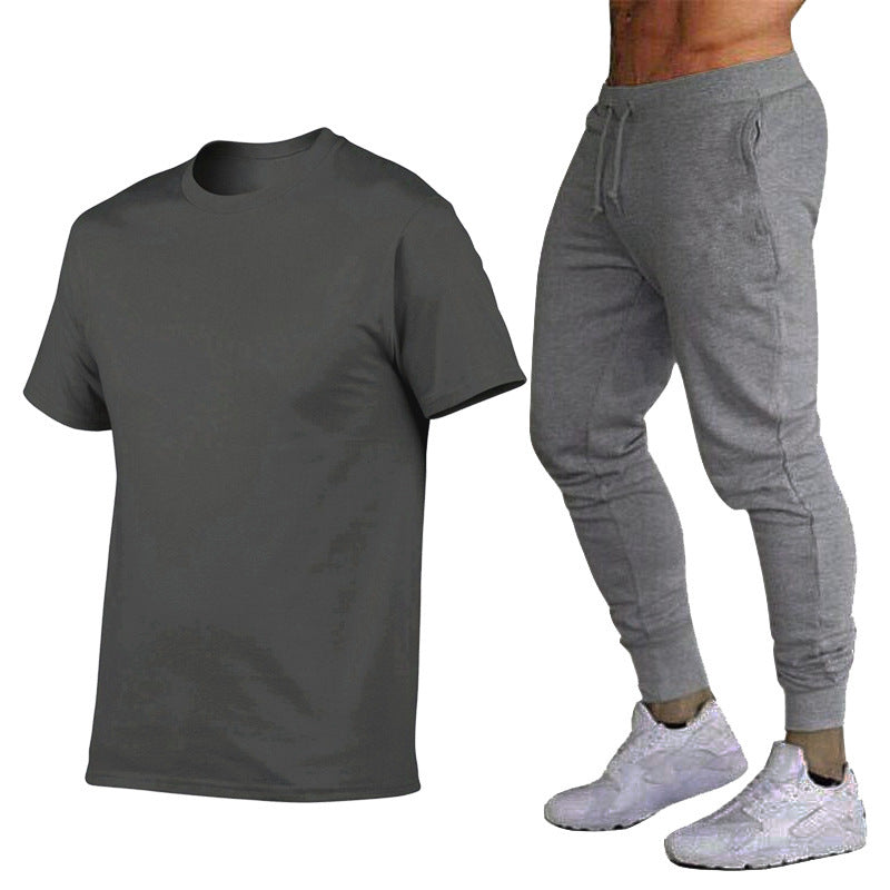 Herren sportliches T-Shirt und Jogginghose-Set mit funktionellem Design Echoarchiv