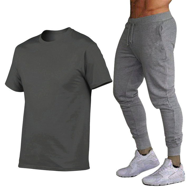 Herren sportliches T-Shirt und Jogginghose-Set mit funktionellem Design Echoarchiv