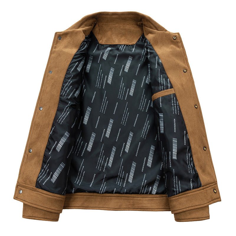 Herren Overshirt aus Kunstleder mit Hemdkragen und Pattentaschen Echo Archiv