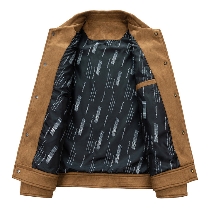 Herren Overshirt aus Kunstleder mit Hemdkragen und Pattentaschen Echo Archiv