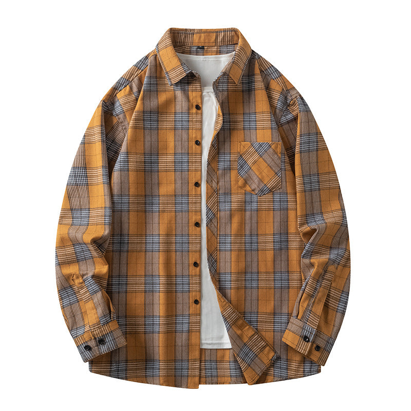 Herren Freizeitliches Karoshirt mit Taschen und Button-Down-Kragen Echoarchiv