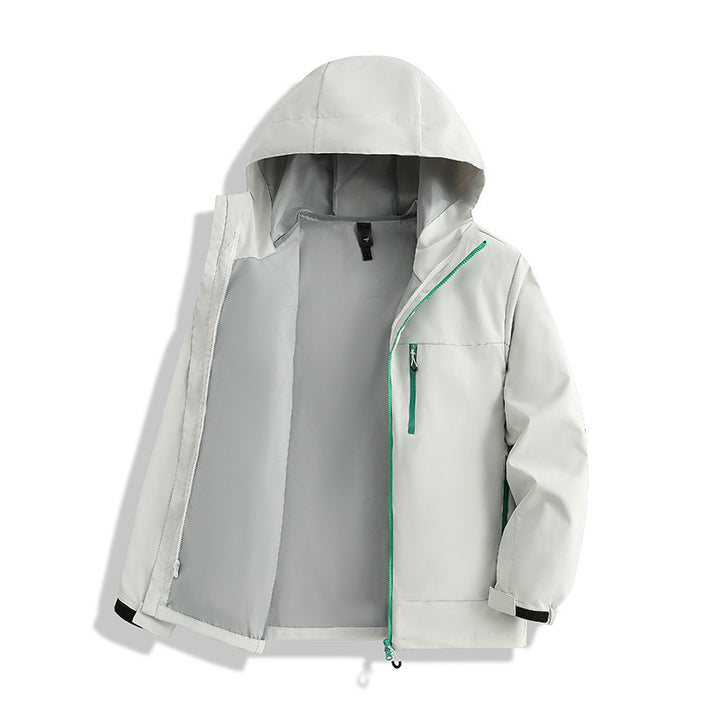 Herren Minimalistische Kapuzen-Softshelljacke mit atmungsaktivem Meshfutter & verdecktem Reißverschluss Echoarchiv