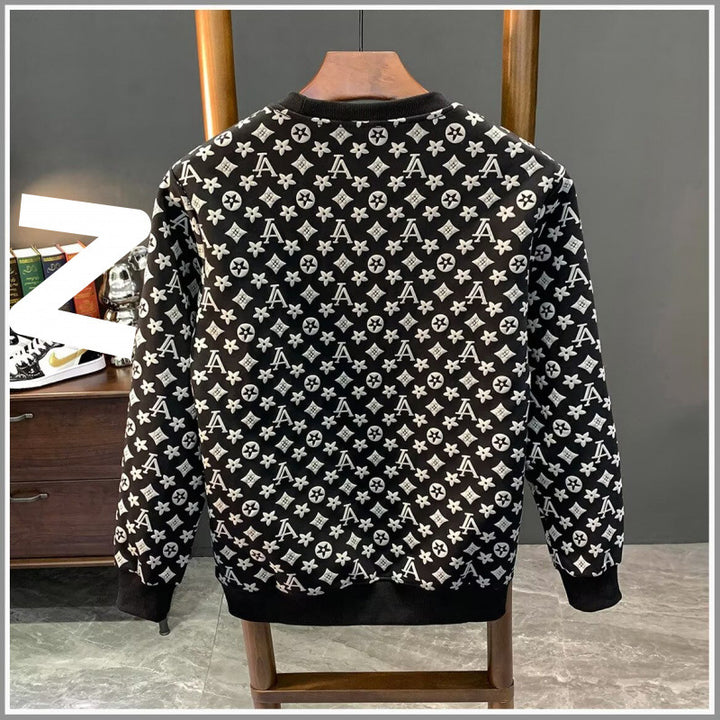 Herren lässiger Sweatshirt mit strukturellem Design Echoarchiv