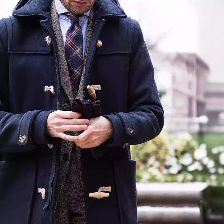 Herren eleganter Dufflecoat aus hochwertiger Wolle Echoarchiv