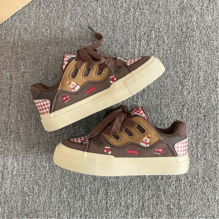 Damen Sneakers mit süßem Gitterdesign und dicker Sohle Echo Archiv