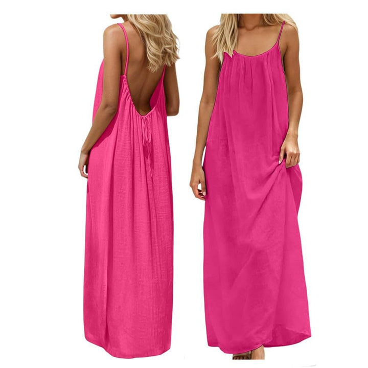 Damen Maxikleid mit tiefem Rücken Echoarchiv