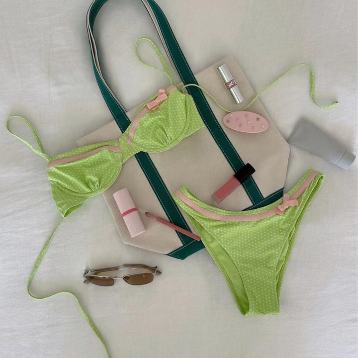 Damen gepunkteter Bikini mit verspieltem Design Echo Archiv