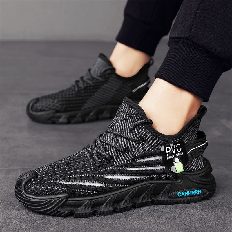 Herren leichte gestrickte Trail‑Sneaker mit sockenähnlichem Einstieg und stoßdämpfender Profilsohle Echo Archiv