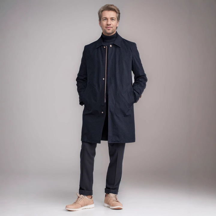 Herren zeitlos eleganter Mantel mit praktischen Taschen Echoarchiv