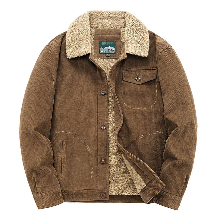 Herren Lässige Cordjacke mit Teddyfutter Echo Archiv 1787797411