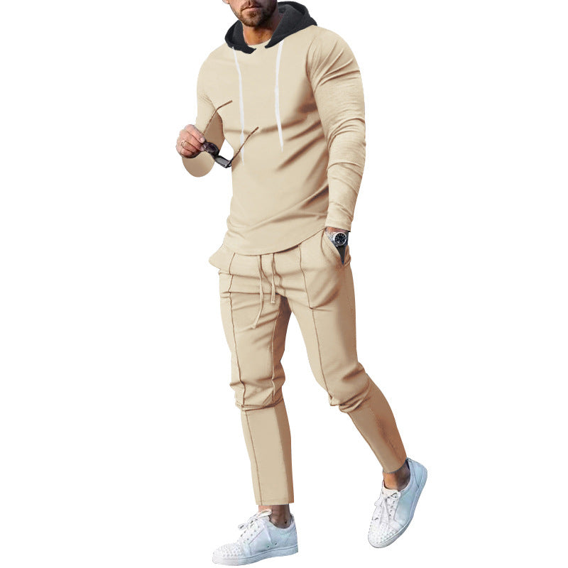 Herren modisches Hoodie mit sportlicher Passform und kontrastierenden Details Echoarchiv