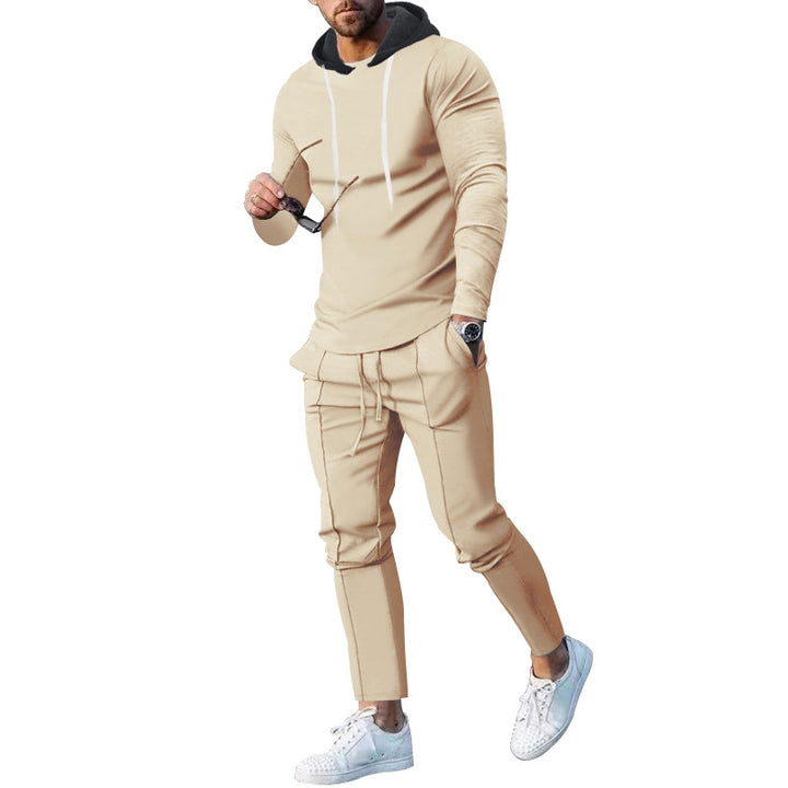 Herren modisches Hoodie mit sportlicher Passform und kontrastierenden Details Echoarchiv