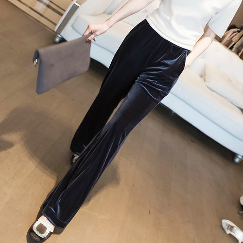 Damen Elegante und weite Plissee-Stoffhose Echoarchiv