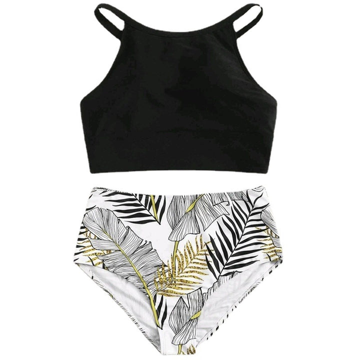 Damen Bikini-Set mit hoch geschnittenem Höschen und sportlichem Oberteil Echo Archiv