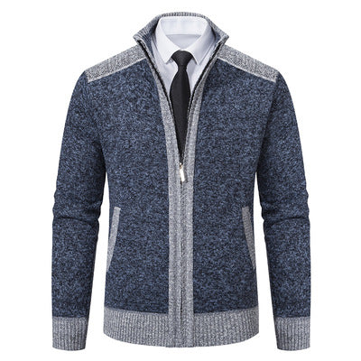 Herren modische Strickjacke mit hohem Kragen und Reißverschluss Echoarchiv